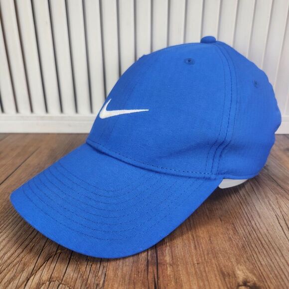 Nike Legacy91 Dri-Fit Strapback Hat Cap Blue Running Athletic Sports Swoosh Gym - Picture 1 of 12